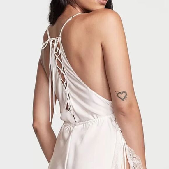 Victoria’s Secret Satin Side-Tie Romper - Picture 2 of 4